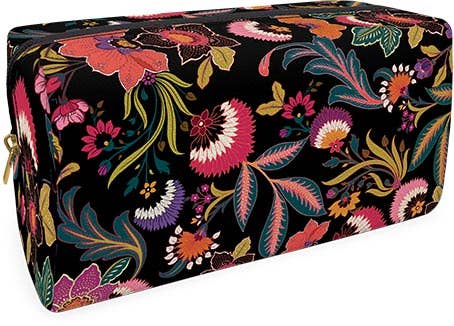 MEDIUM COSMETIC CANVAS BAG  RENAISSANCE BLACK