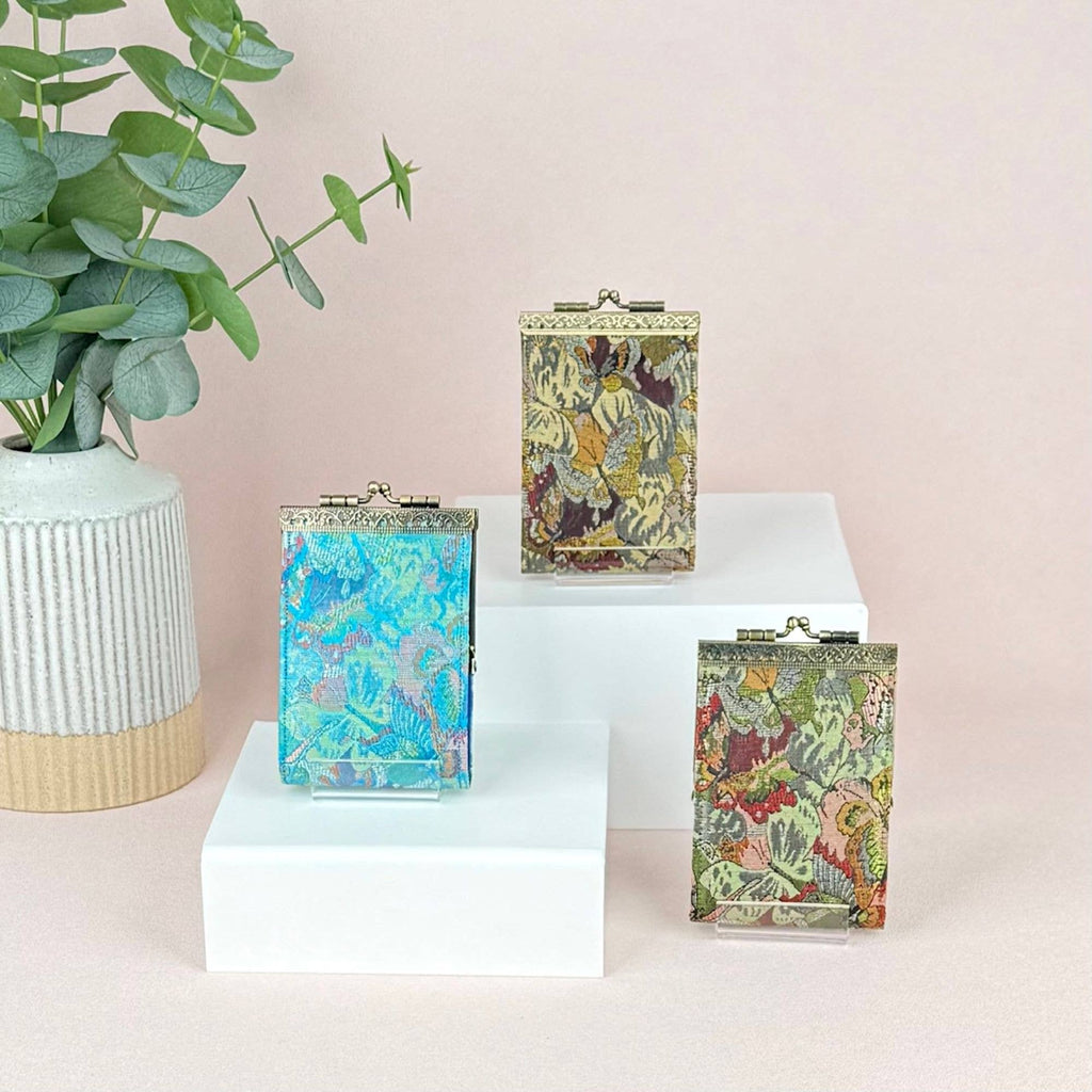 Floral Brocade RFID Card Holder / Business Card Case
