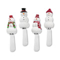 4-Piece Snowmen Polyresin Cheese Spreader