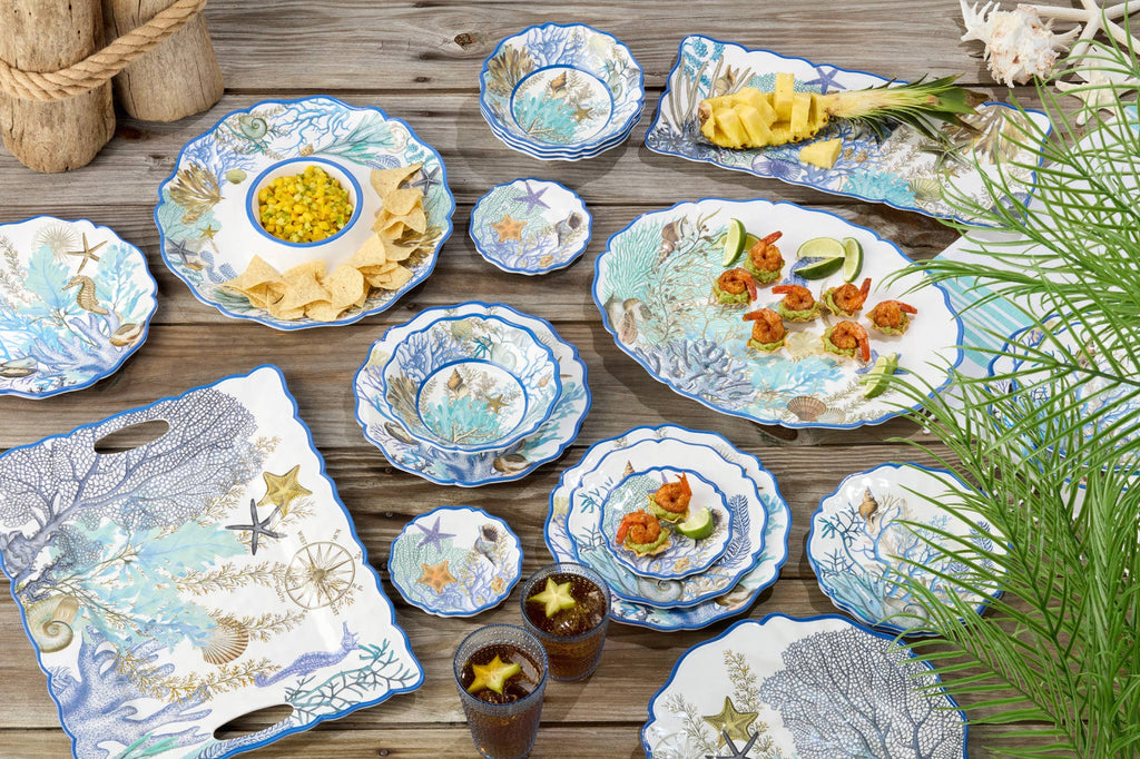 Blue Lagoon Rectangular Platter 19" x 8"