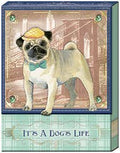 Punch Studio Pocket Notepad -Brooklyn pug