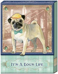 Punch Studio Pocket Notepad -Brooklyn pug