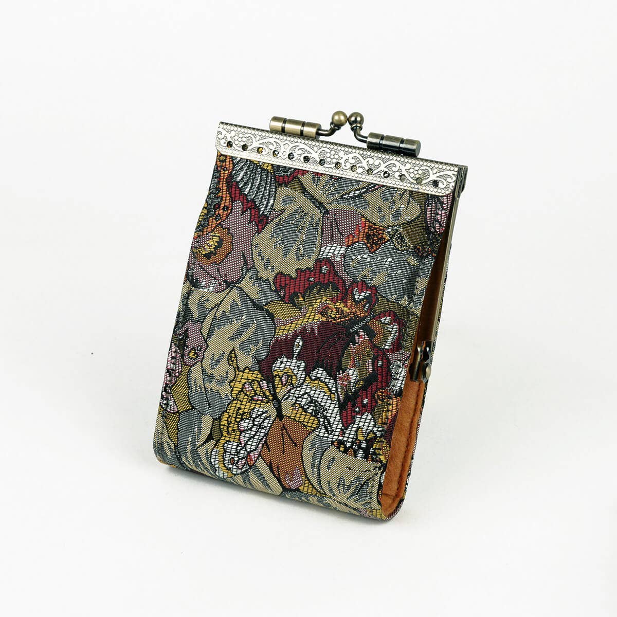 Floral Brocade RFID Card Holder / Business Card Case