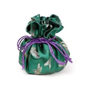Butterfly & Dragonfly Brocade Jewelry Pouch