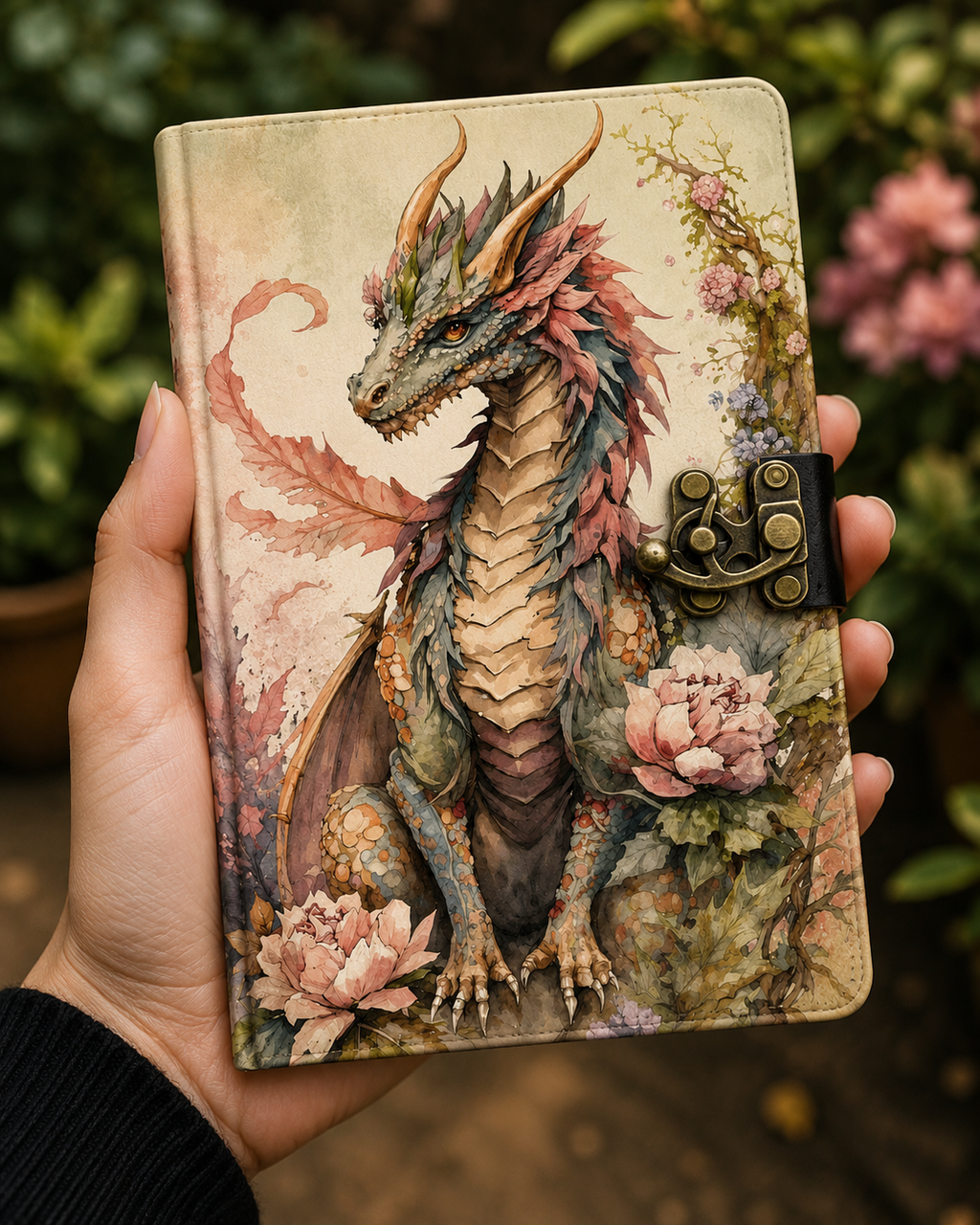 Dragon Handmade Leather Grimoire Journal for Spiritual Shops