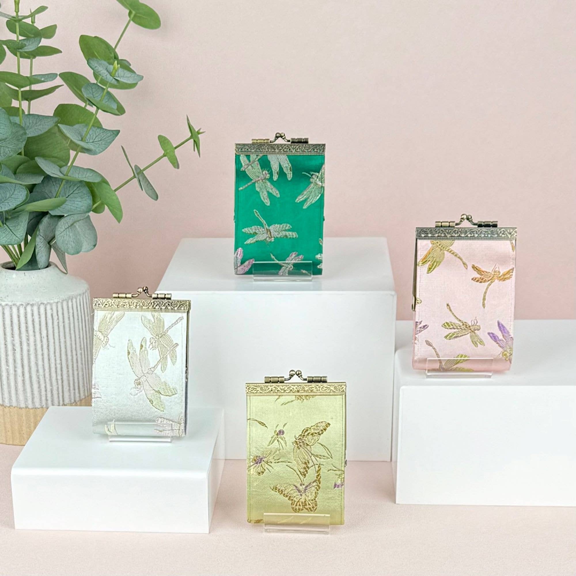 Butterfly & Dragonfly Brocade RFID Card Holder