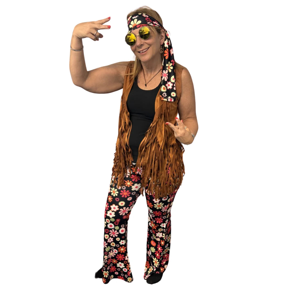 6 pc. Women’s Hippie Flower Child Costume Set