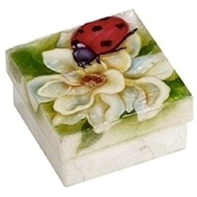 Lady bug Gardenia Capiz Box