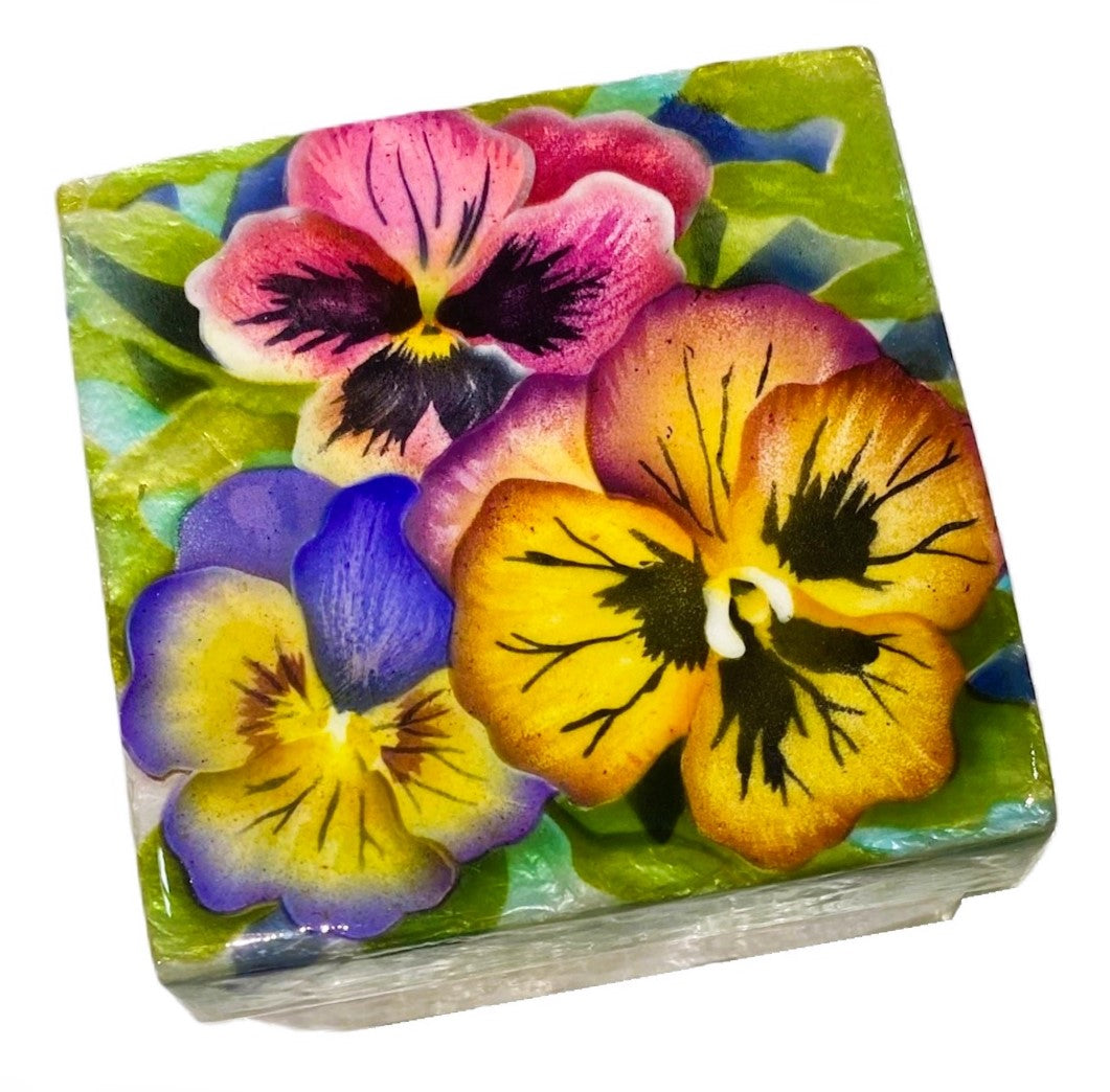 Pansy capiz box