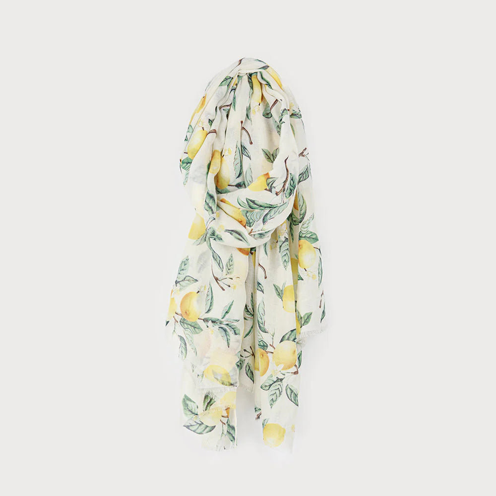 Lemon Lightweight Mixed Printed Scarf