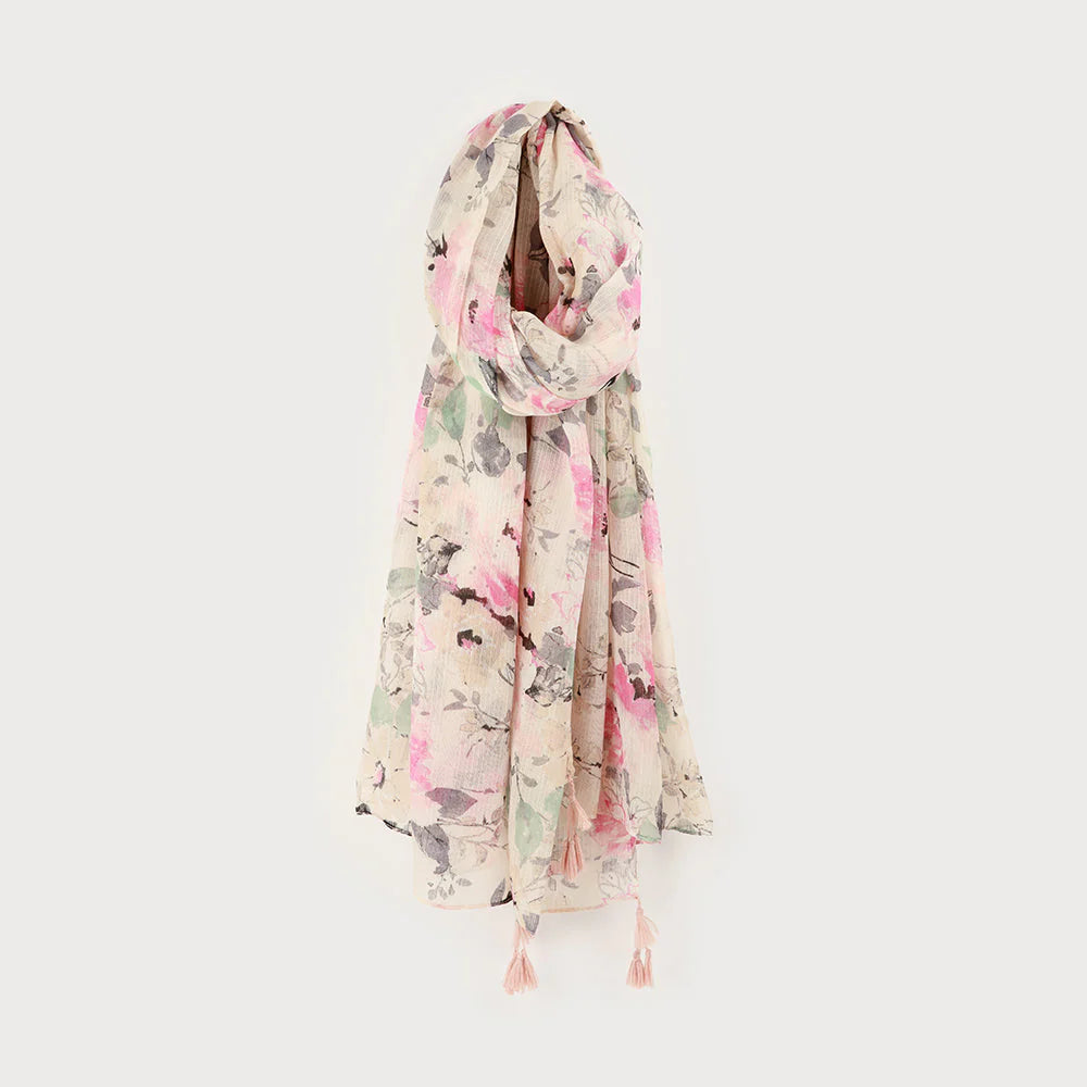 Floral patterned scarf light weight scarf