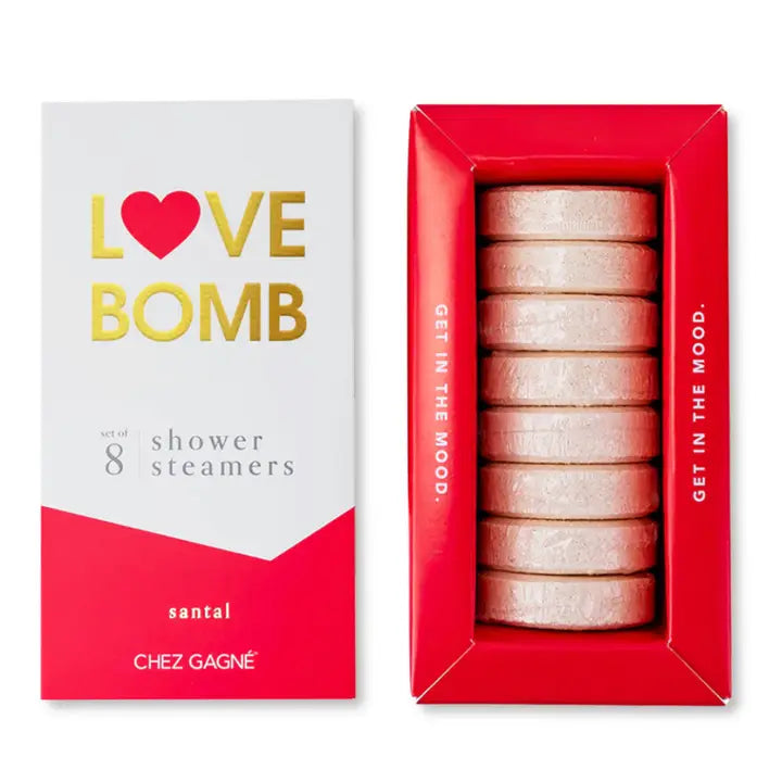 Chez Gagne Love Bomb Shower Steamers - Santal - Set of 8 Tabs