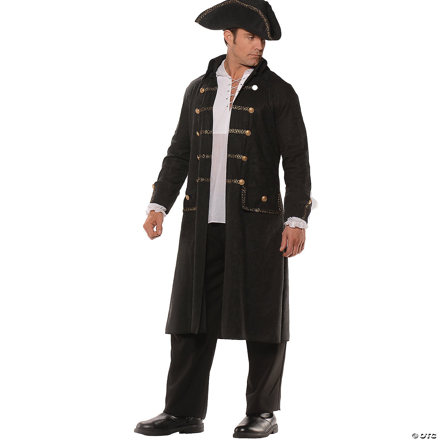 Black Pirate Coat Set Costume