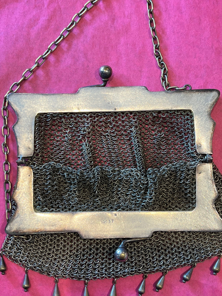 Victorian German Silver Mesh Evening bag/purse  circa 1890's -1915