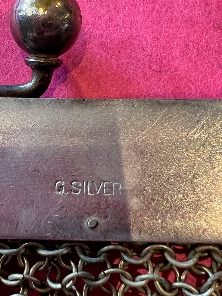 Victorian German Silver Mesh Evening bag/purse  circa 1890's -1915