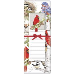 Winter Birds Christmas Notepad Set