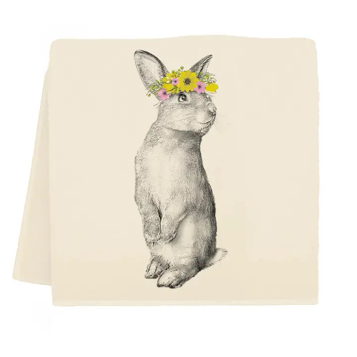 "Peaches" the Easter Bunny Tea Towel