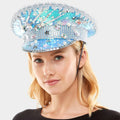 Star Pointed Sequin Bling Police Hat