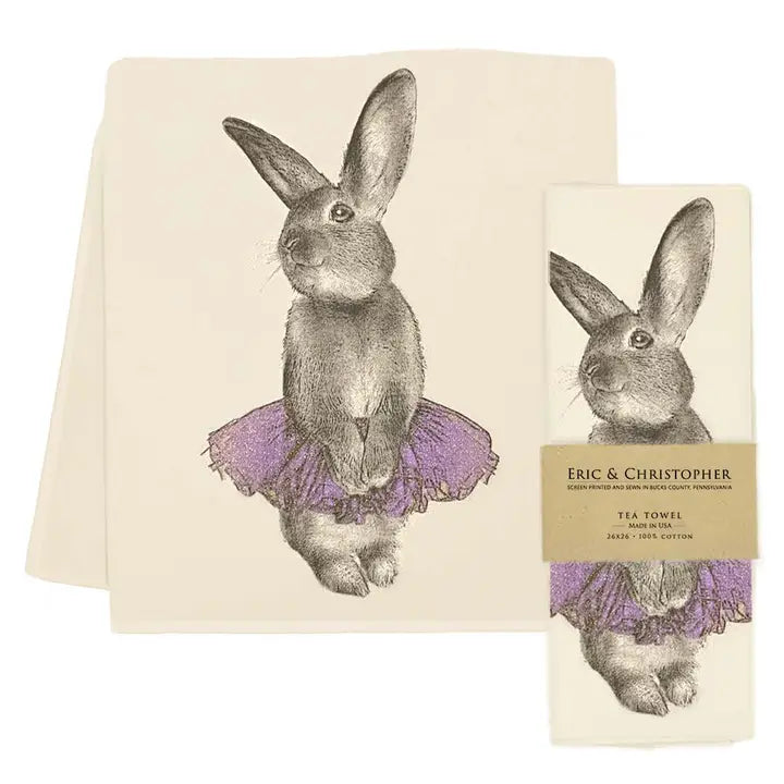 Bunny Tu-Tu Tea Towel