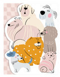 Dogs Note Pad /  Purse Pad with Pen