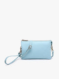 Riley Pleated Crossbody Bag in Artic Blue