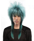 Teal Blue Rocker Wig