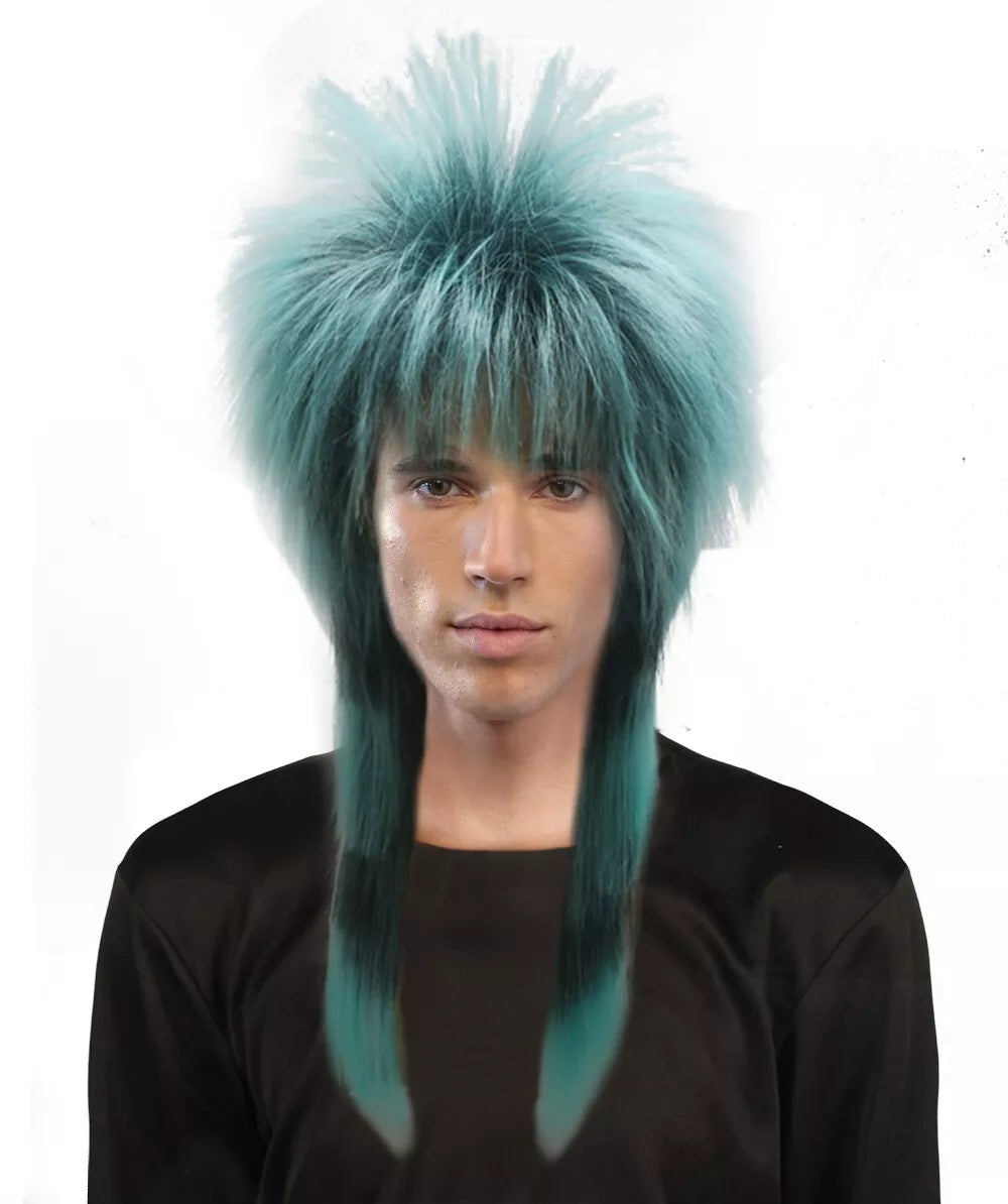 Teal Blue Rocker Wig