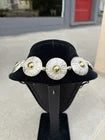 J.Gabriel Vintage 1980s Sterling and 18k Choker Necklace  /earrings Set