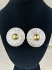 J.Gabriel Vintage 1980s Sterling and 18k Choker Necklace  /earrings Set