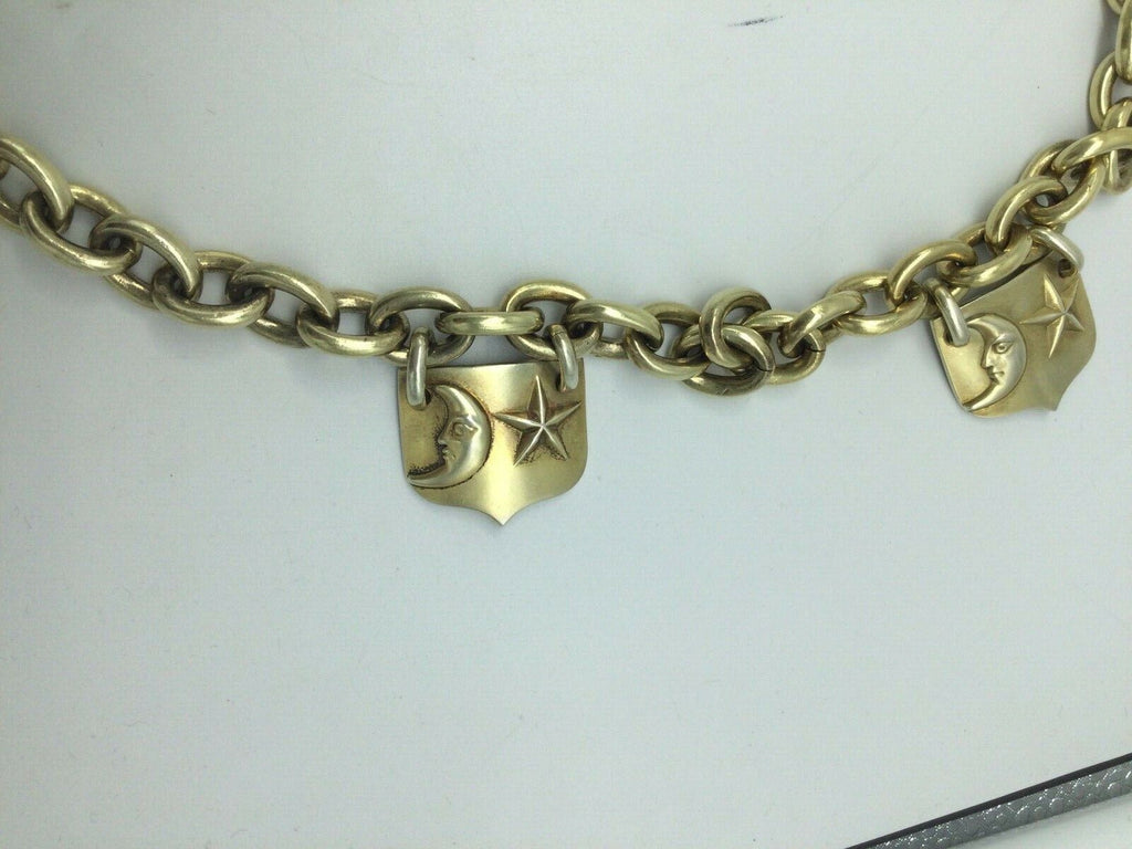 Rare Barry Kieselstein Cord 1984 Sterling Moon and Stars Chain Belt
