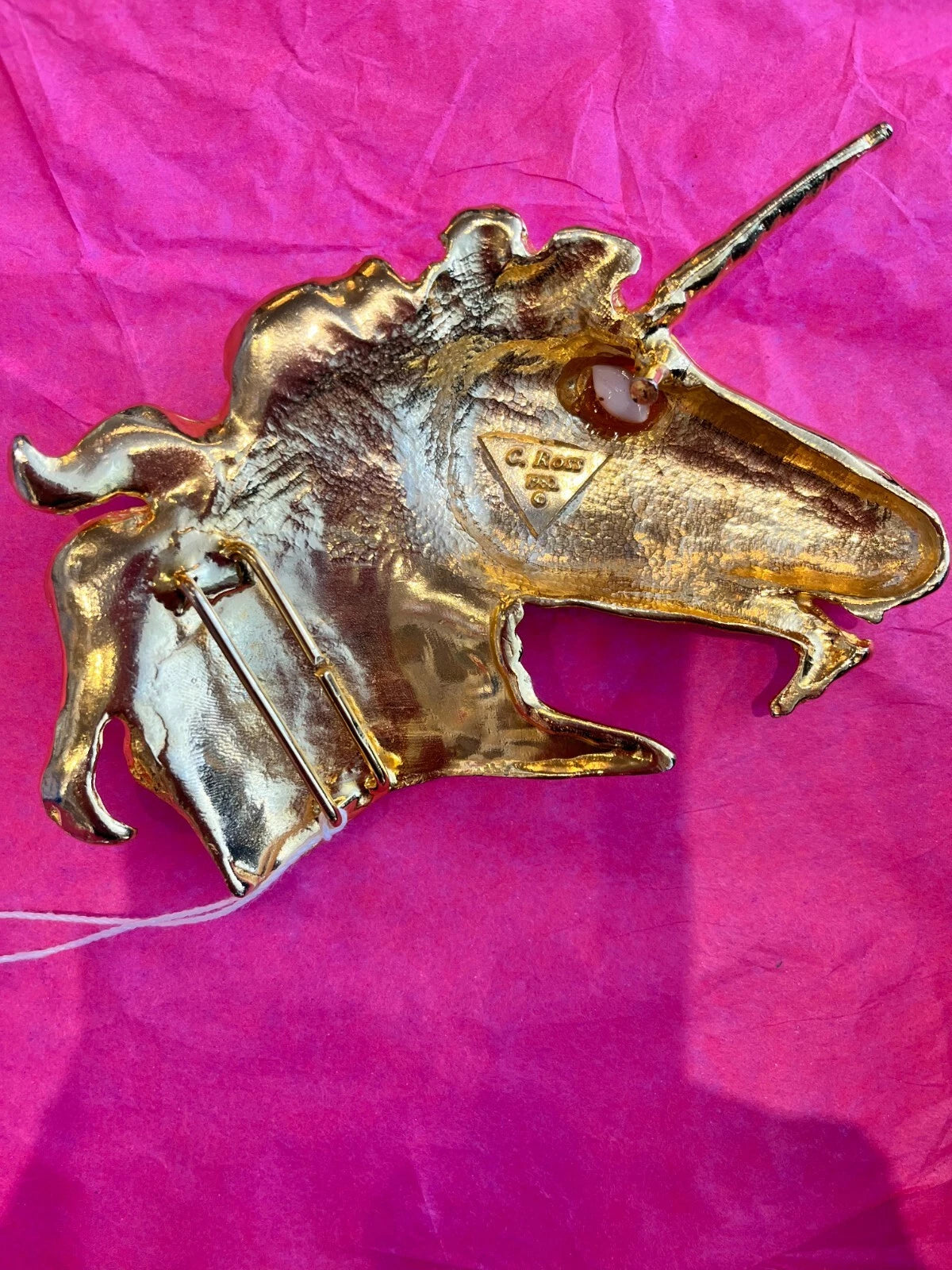 Christopher Ross Unicorn Belt Buckle-unworn