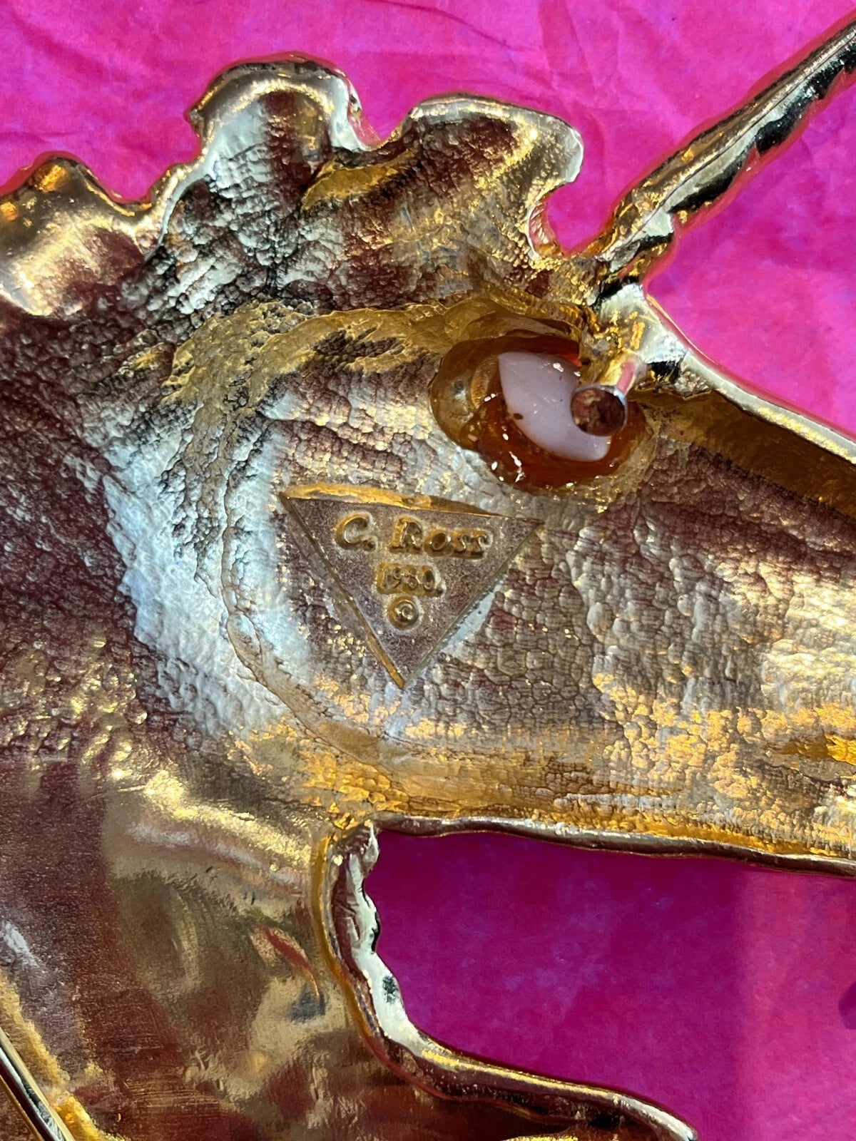 Christopher Ross Unicorn Belt Buckle-unworn