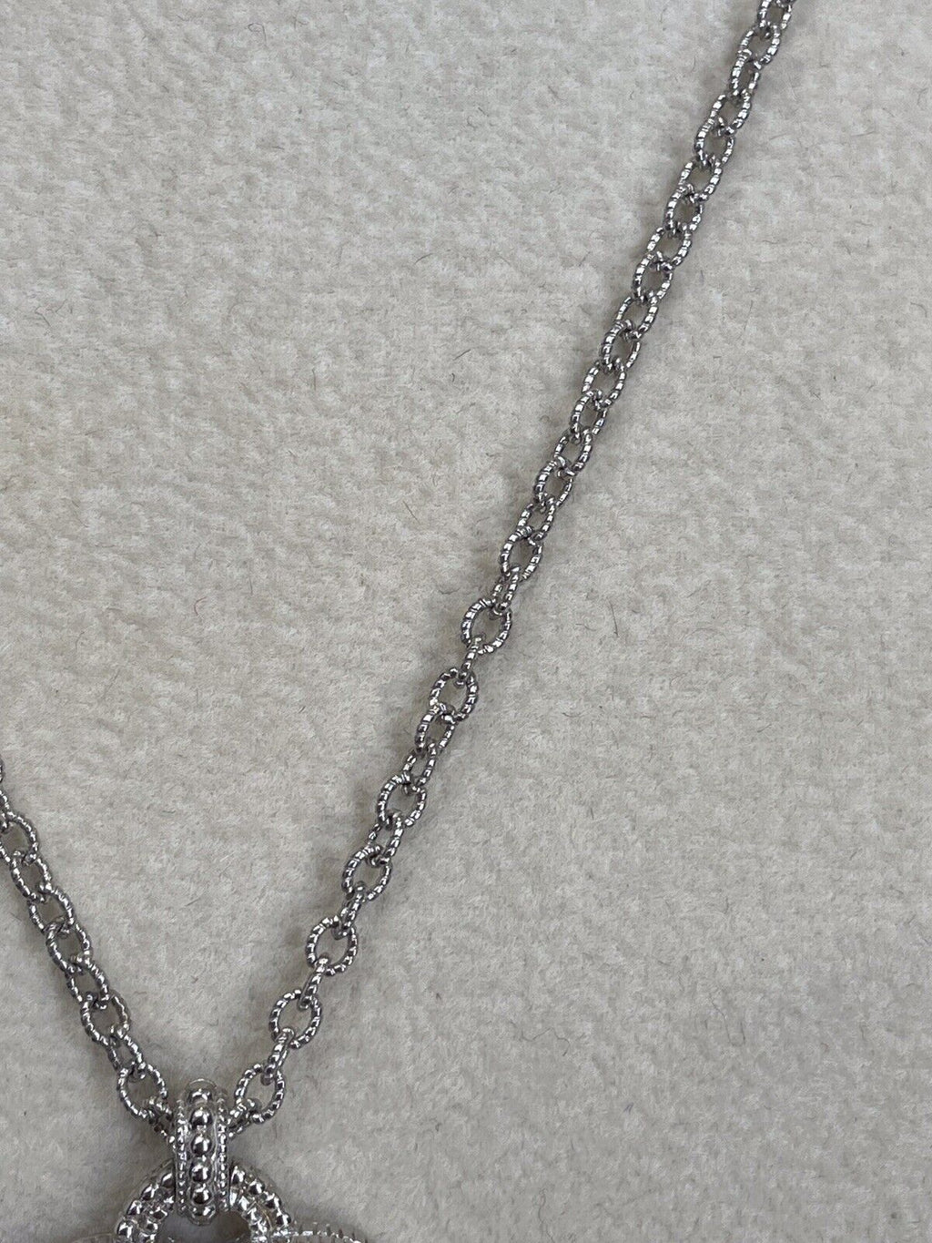 Judith Ripka Sterling, 18k & White Sapphires Heart pendant Necklace