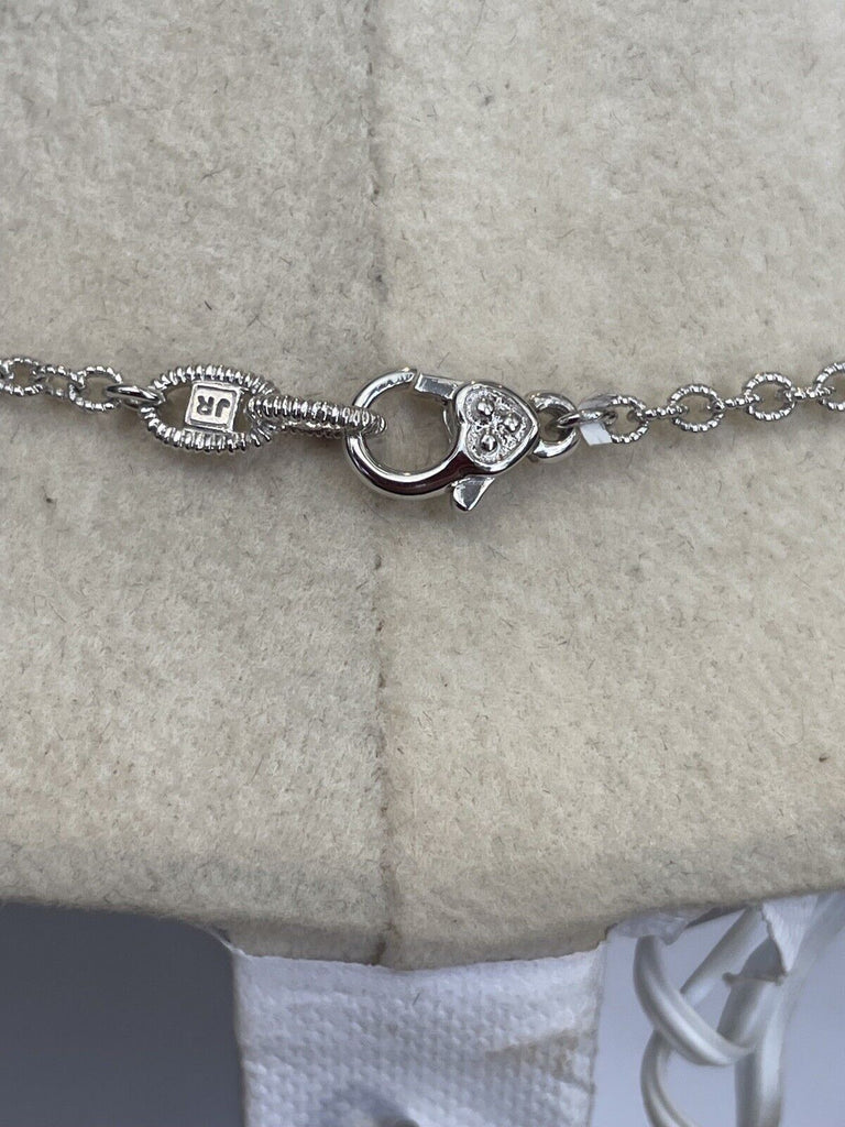 Judith Ripka Sterling, 18k & White Sapphires Heart pendant Necklace