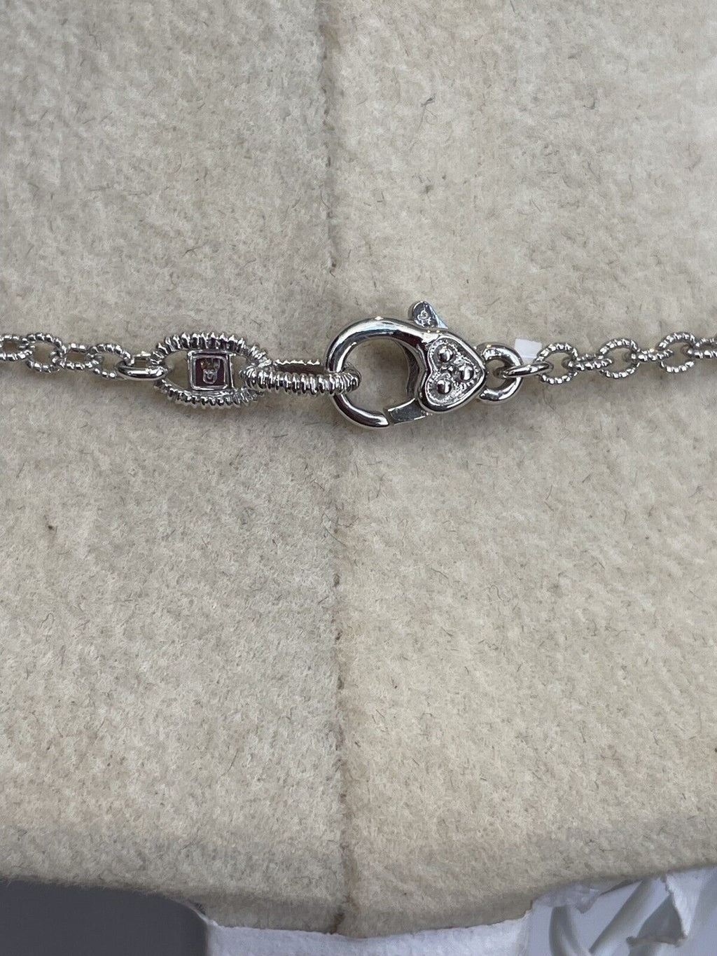 Judith Ripka Sterling, 18k & White Sapphires Heart pendant Necklace