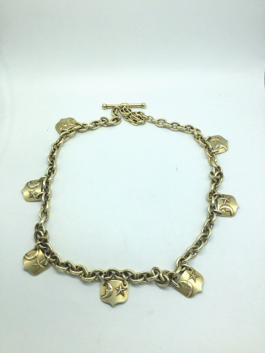 Rare Barry Kieselstein Cord 1984 Sterling Moon and Stars Chain Belt