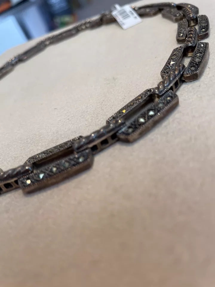 Judith Jack Sterling marcasite choker Necklace