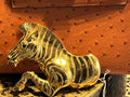 Rare Christopher Ross 24k Plated Zebra Belt Buckle 1992