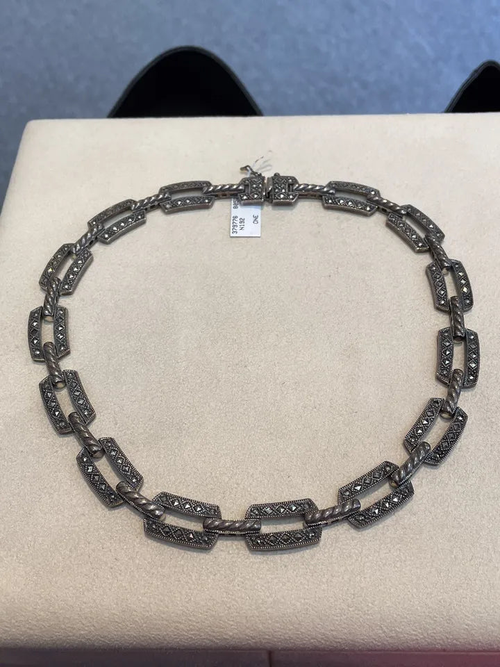Judith Jack Sterling marcasite choker Necklace