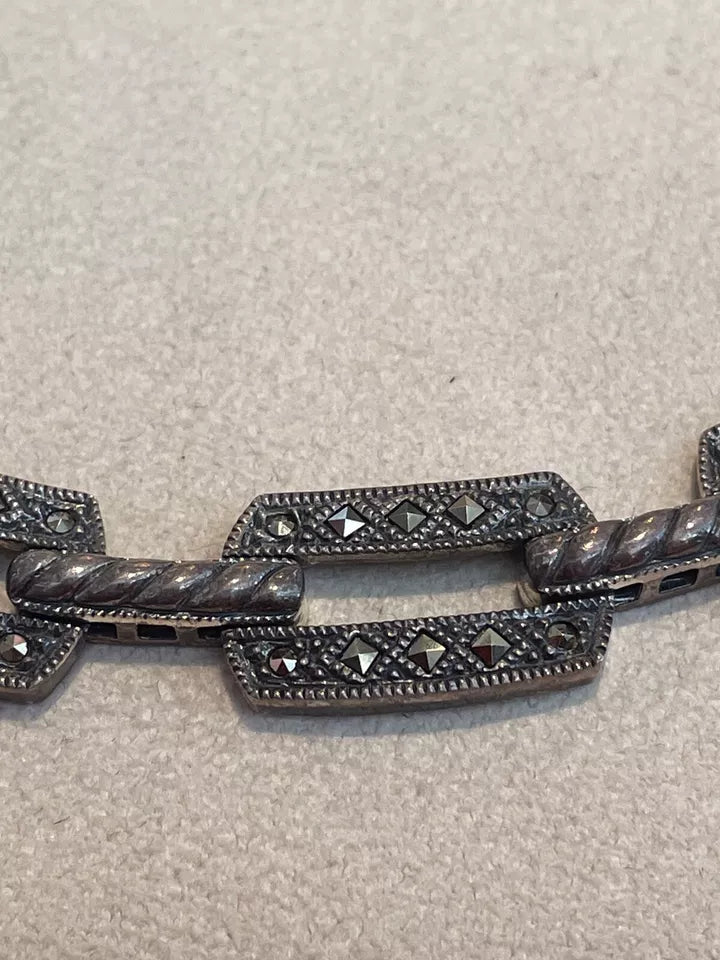 Judith Jack Sterling marcasite choker Necklace