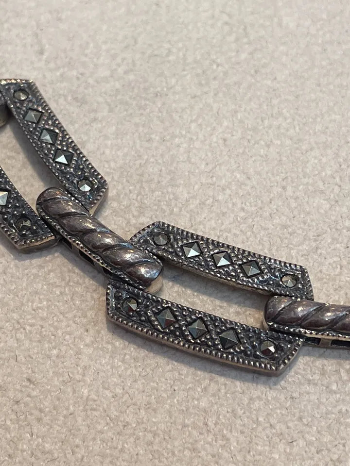 Judith Jack Sterling marcasite choker Necklace