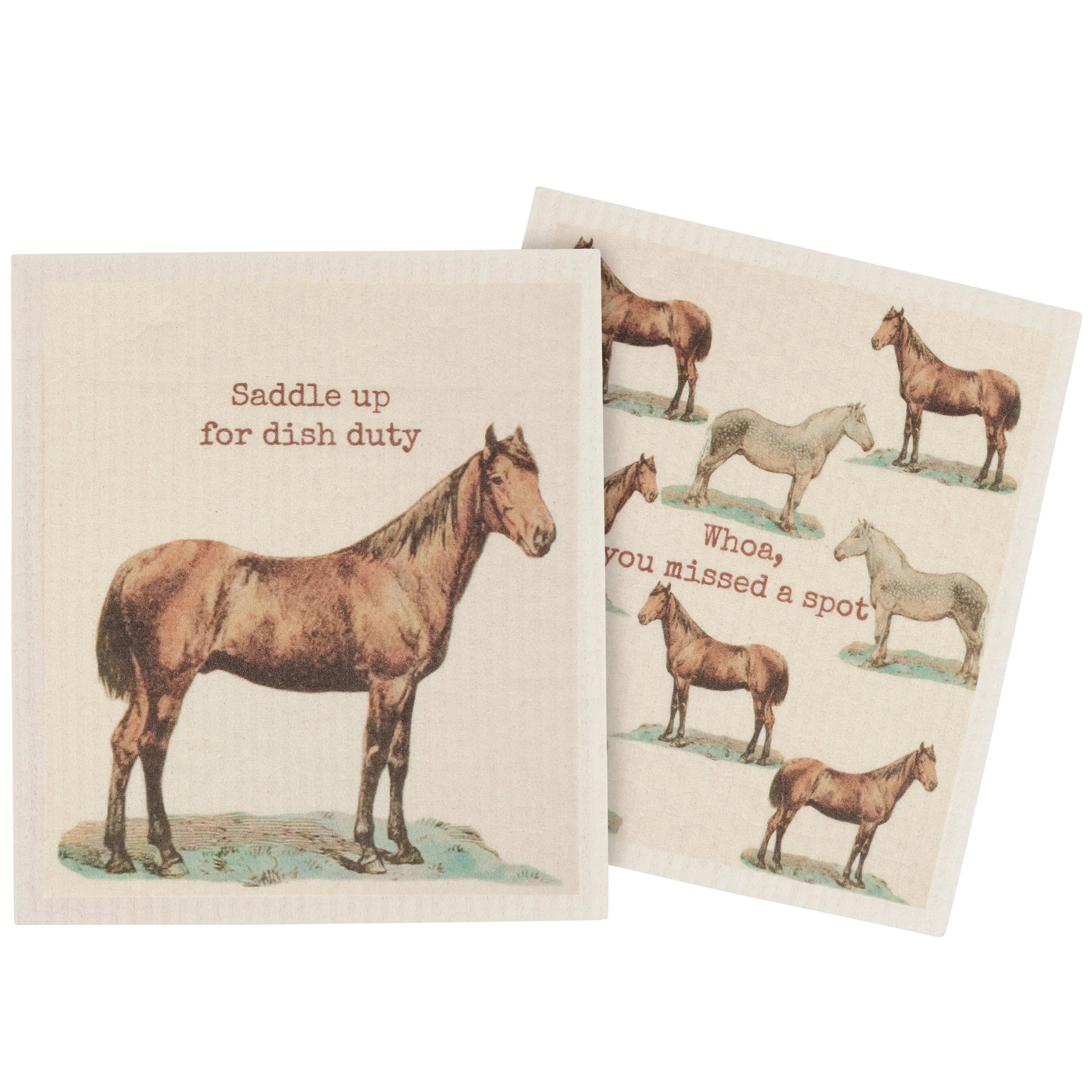 Saddle Up For Dish Duty Swedish Cloth Set