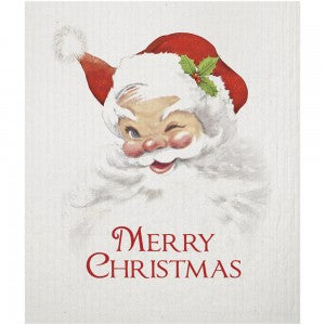 Christmas Santa Winking Sponge Cloth