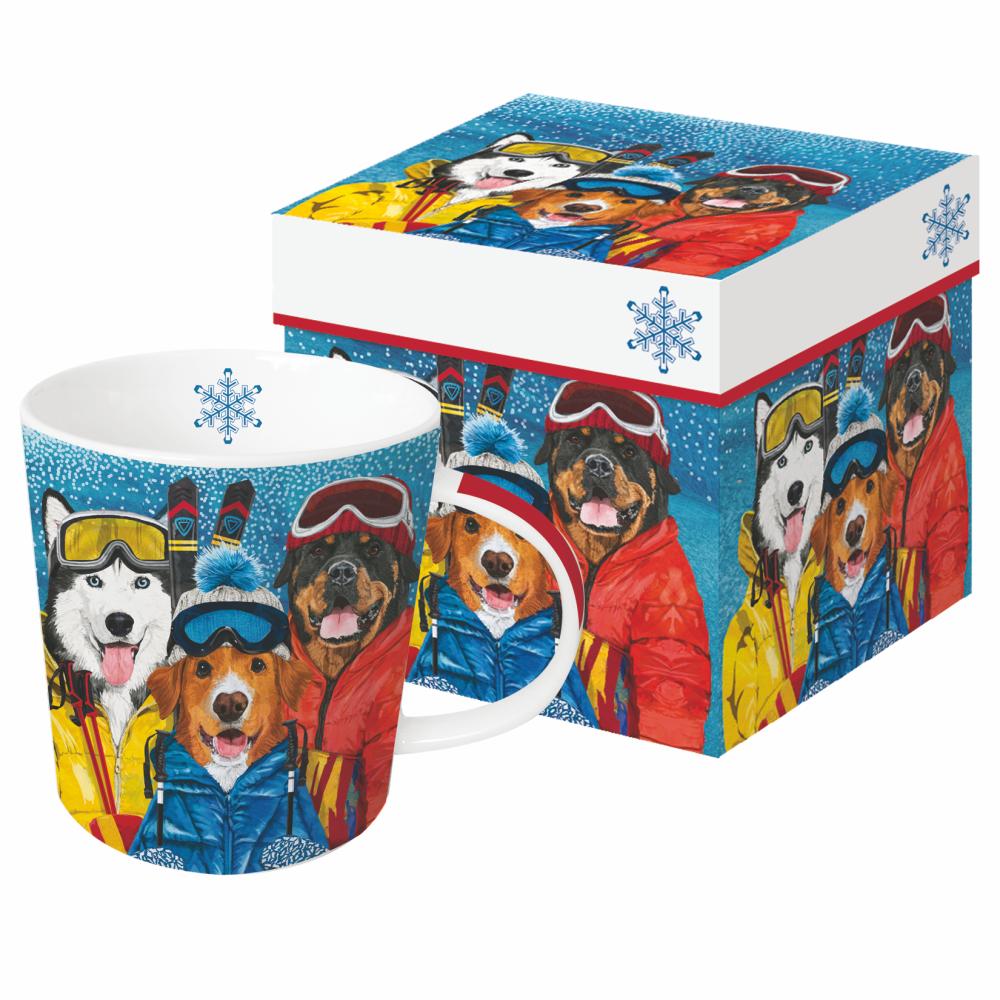 Ski Dogs Coffee Mug in Box