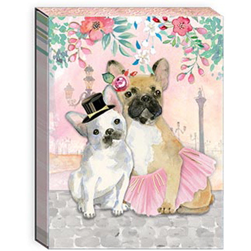 Frenchie Dogs Couple Mini Notepad