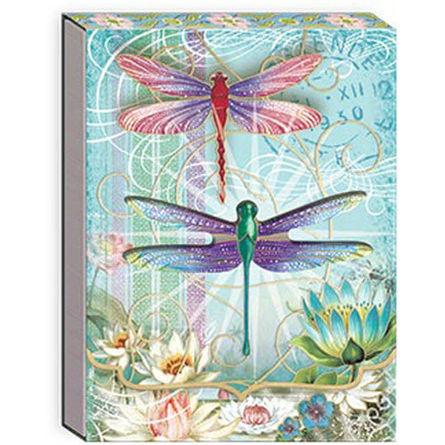 Dragon fly note pad with magnetic closure