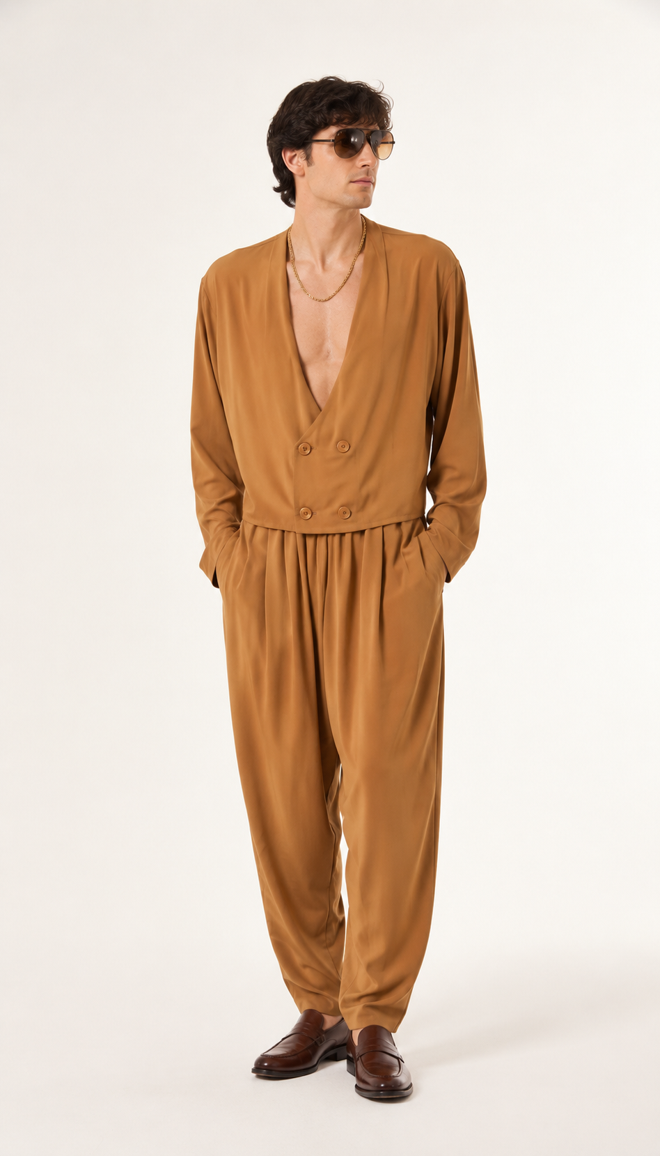 Tan MC Hammer, 1980's - 1990's Men's Costume Rental