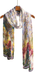Tiffany Peonies and Iris Sheer Long Scarf