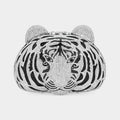 Tiger Rhinestone Evening bag Clutch