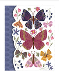 Trio Butterfly Note Pad /  Purse Pad with Pen